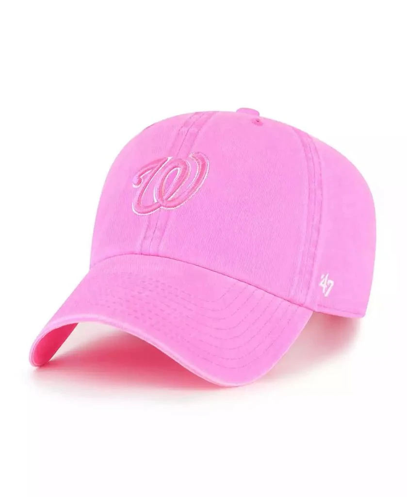 47 Brand Women's Pink Washington Nationals Bright Side Clean Up Adjustable Hat 1