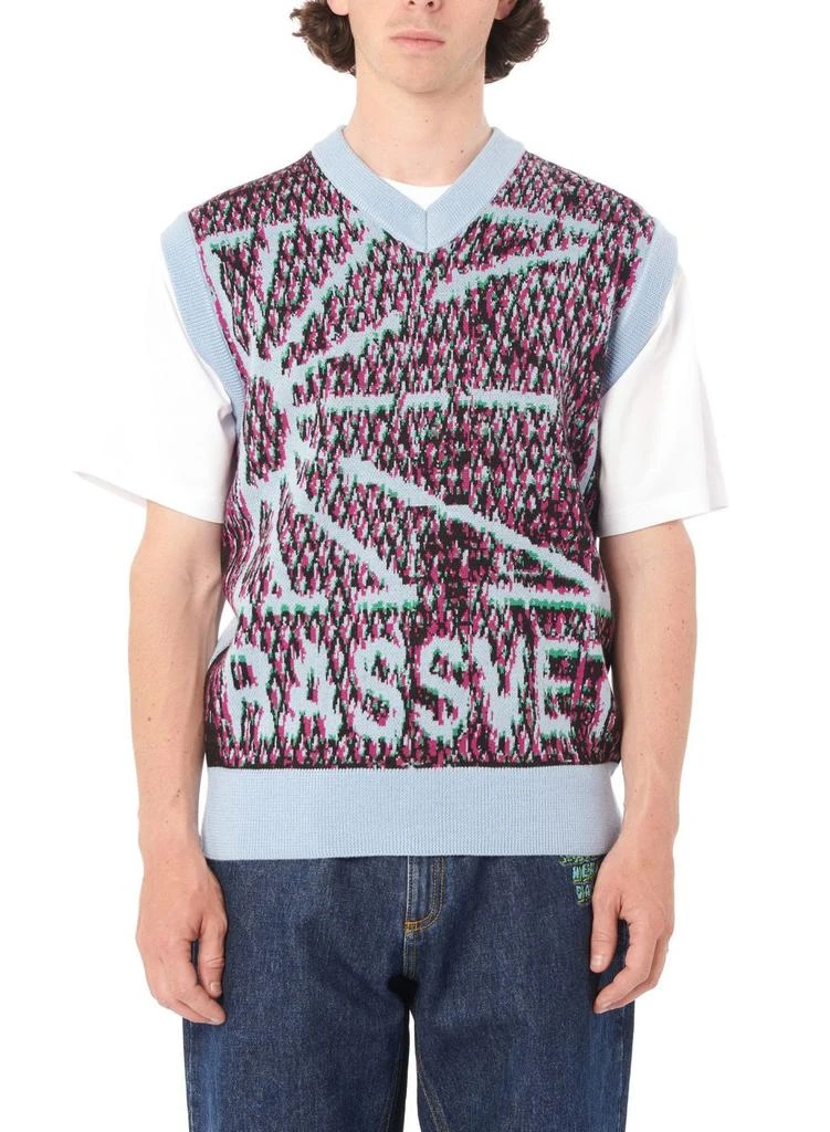PACCBET PACCBET Logo Intarsia Knitted Vest 1