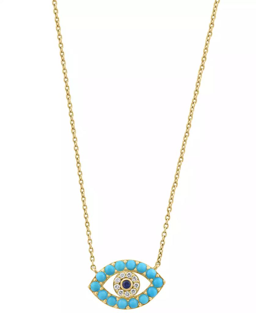 Effy Multi-Gemstones (7/8 ct. t.w.) Pendant Necklace in 14k Yellow Gold