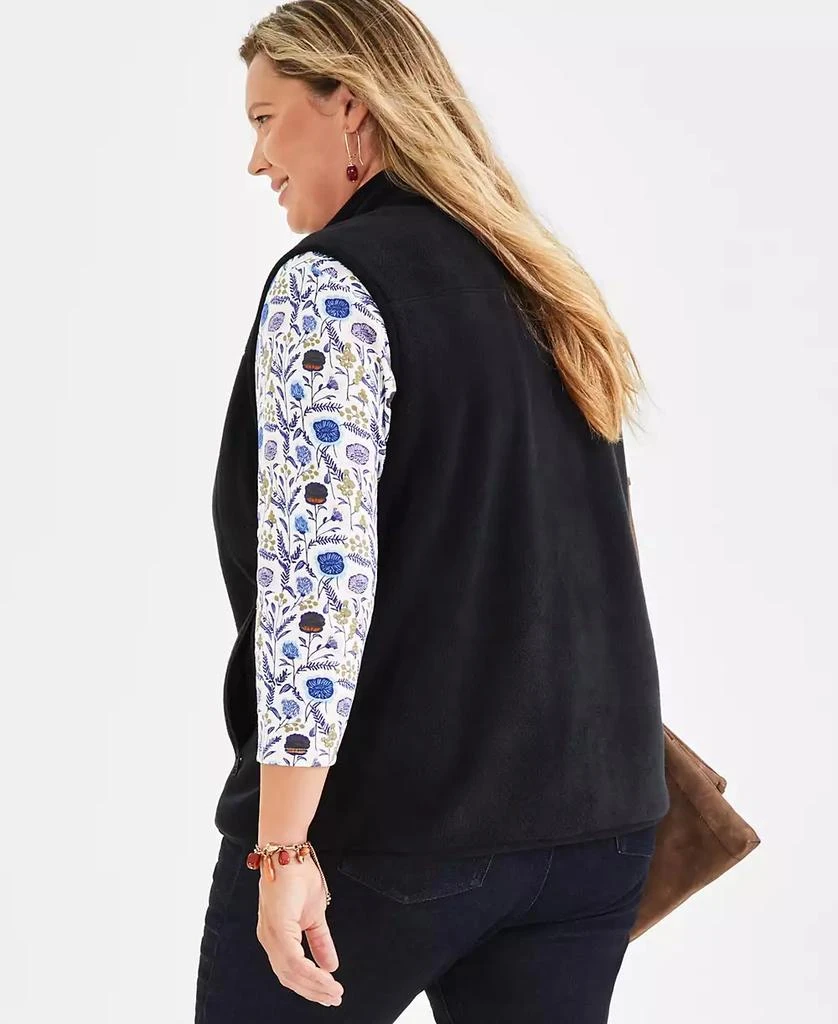 Style & Co Plus Size Solid Polar Fleece Vest, Created for Macy's 2