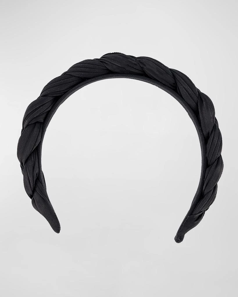 Alexandre de Paris Braided Silk-Blend Headband 1