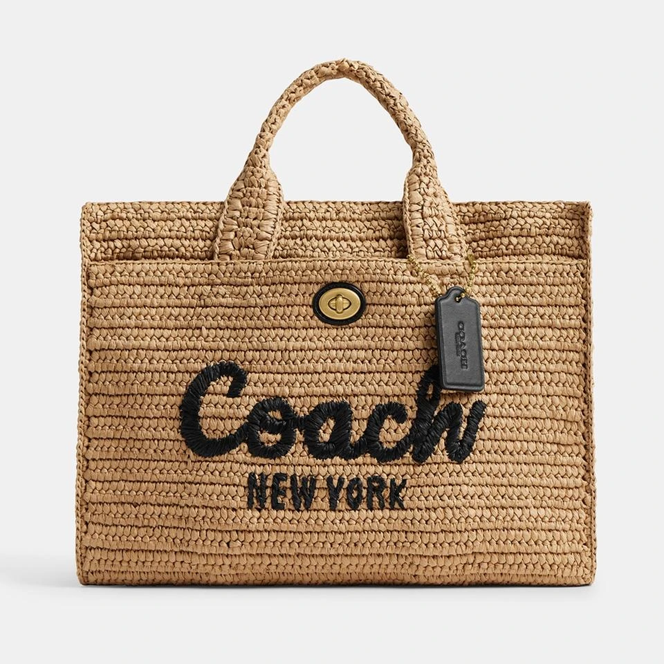 Coach Coach Straw Cargo Tote Bag 1