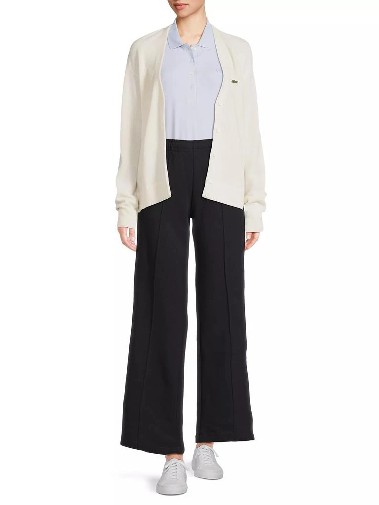 Lacoste V-Neck Wool Logo Cardigan 2