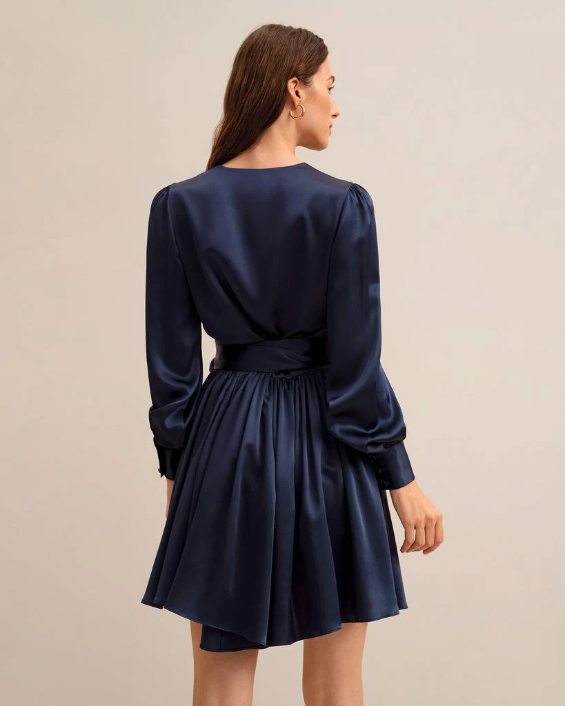 LILYSILK The Linaria V Neck Silk Wrap Dress for Women 3