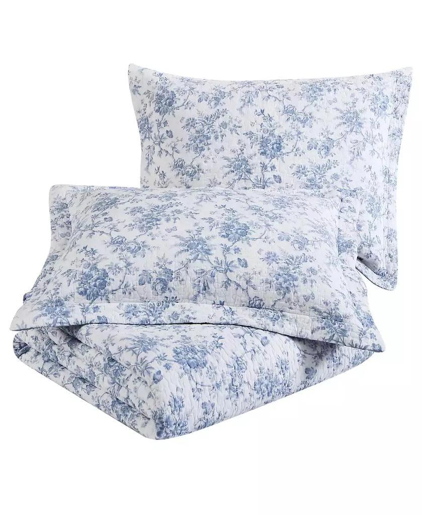 Laura Ashley Walled Garden Reversible 2 Piece Quilt Set, Twin 10