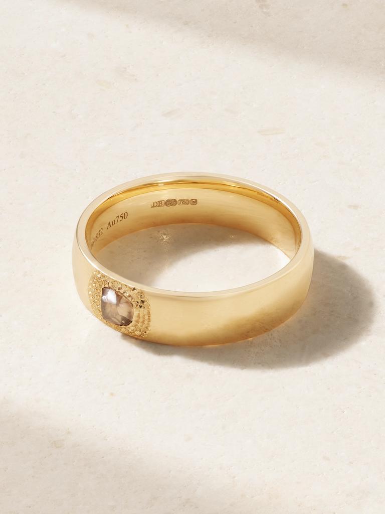 De Beers Talisman 18k 黄金钻石大号戒指