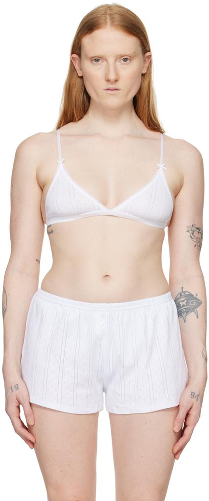 Cou Cou White 'The Triangle' Bralette