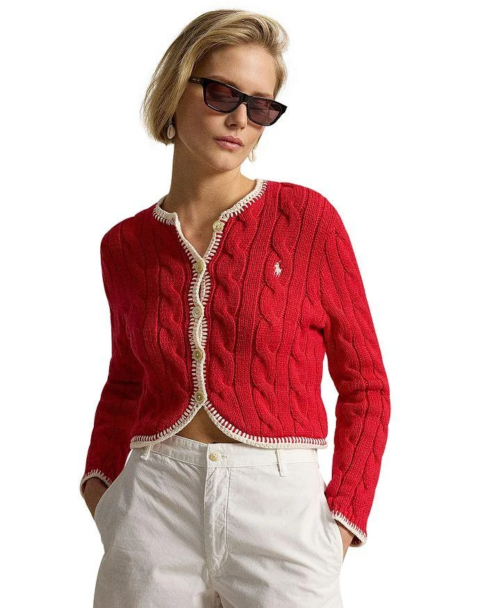 Ralph Lauren Cable Knit Cropped Cardigan