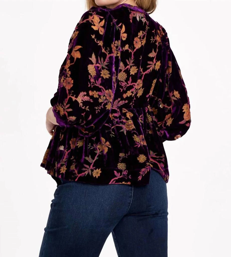 DEAR JOHN DENIM Malia V-Neck Top In Imperial Purple 2