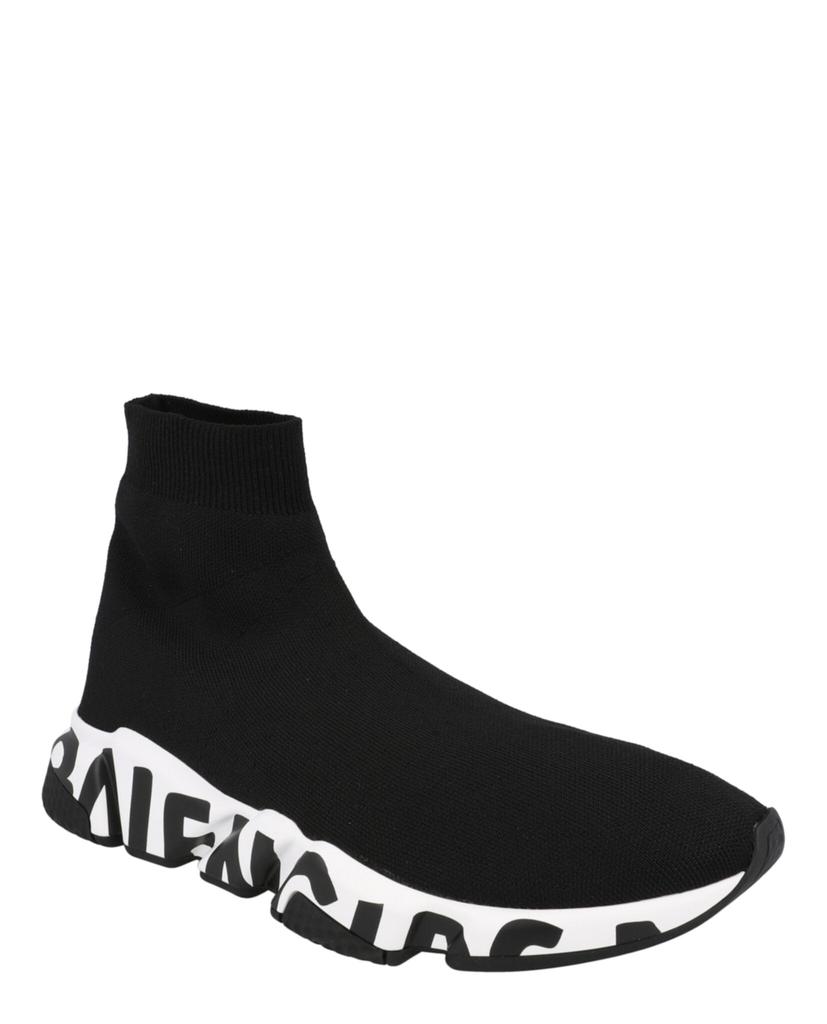 Balenciaga Speed Graffiti Knit High Top Sock Sneakers