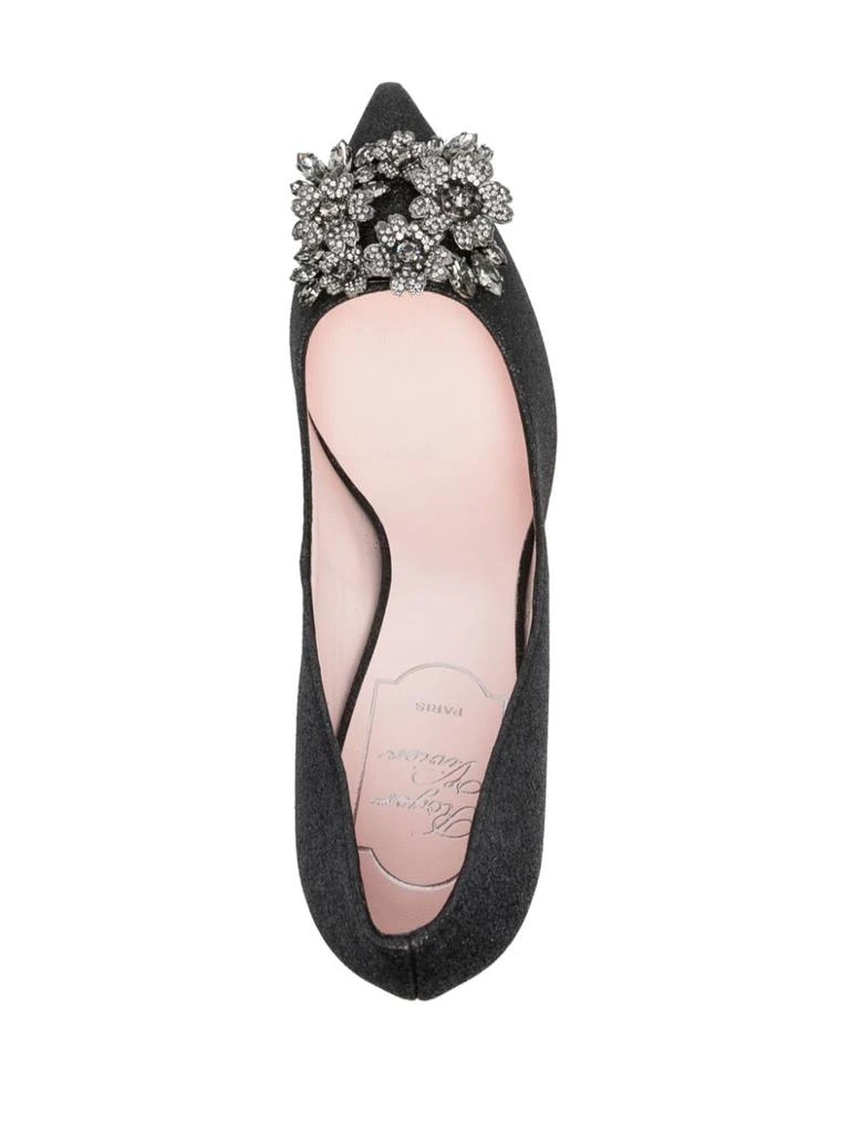 Roger Vivier ROGER VIVIER - Rv Bouquet Strass Leather Pumps 4