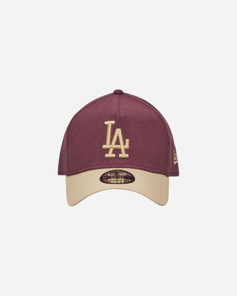 New Era LA Dodgers Moleskin Crown 9FORTY A-Frame Adjustable Cap Dark Purple 2