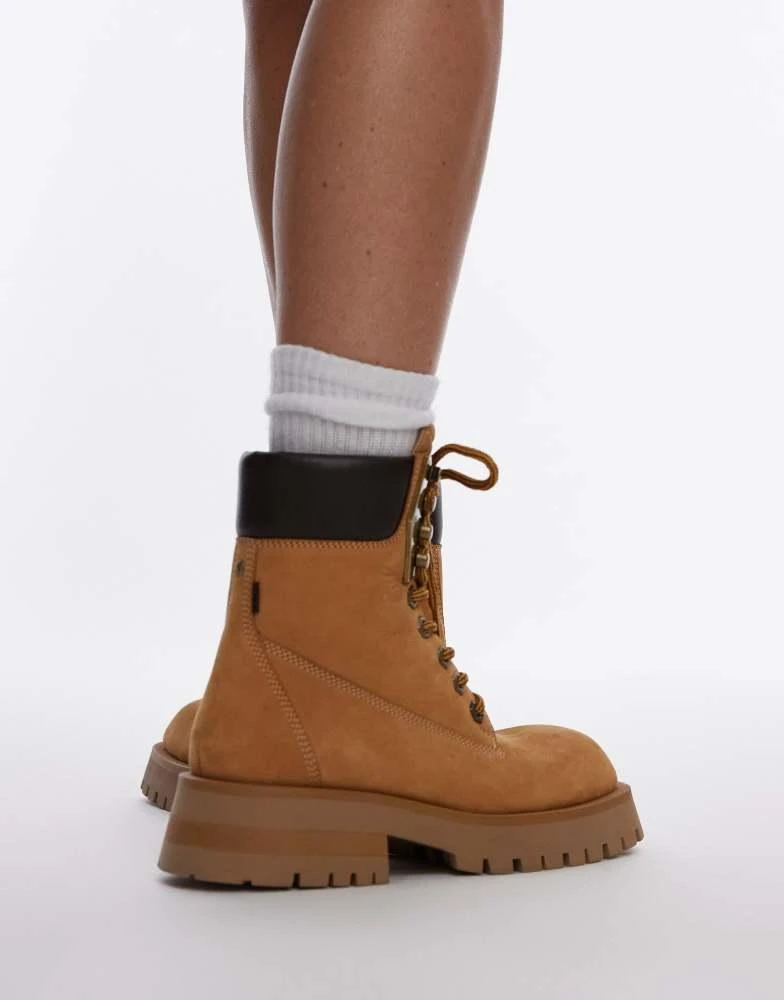 Bronx Bronx Qui-nn lace up ankle boots in mustard waxy nubuck 4