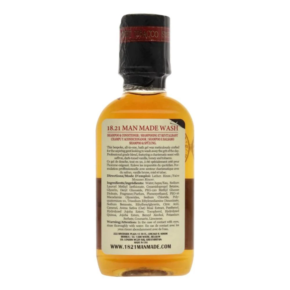 18.21 Man Made 3-In-1 Man Made Wash - Sweet  by  for Men - 3.4 oz Shampoo, Conditioner and Body Wash 2