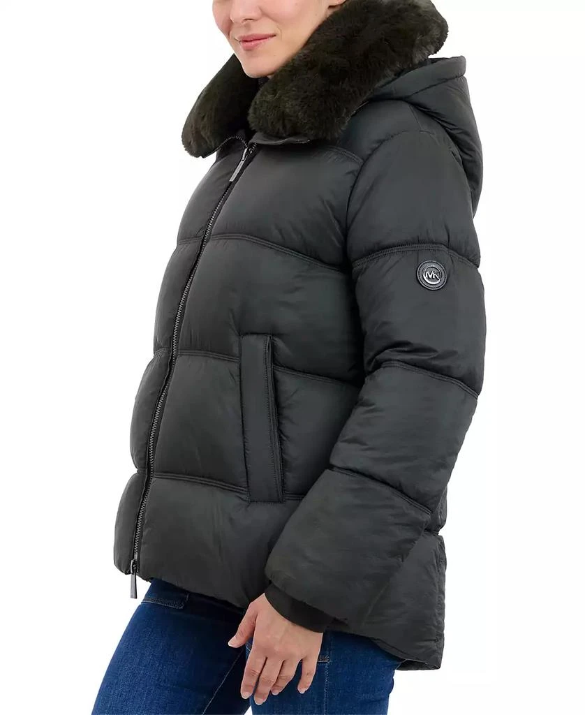 Michael Kors Women's Faux-Fur-Collar Hooded Puffer Coat, Created for Macy's 3