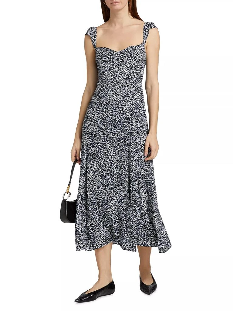 Reformation Bryson Floral Sweetheart Midi-Dress 3