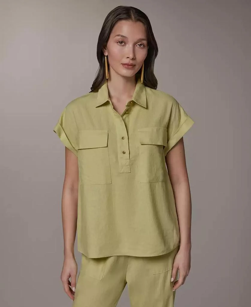 Donna Karan Women's Collared Neck Shirt