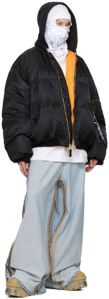 Vetements Black Quilted Hooded Reversible Bomber Jacket 4