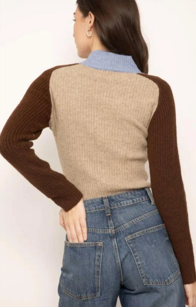 Central Park West Central Park West - Deacon Tuck Neck Cable Sweater 2