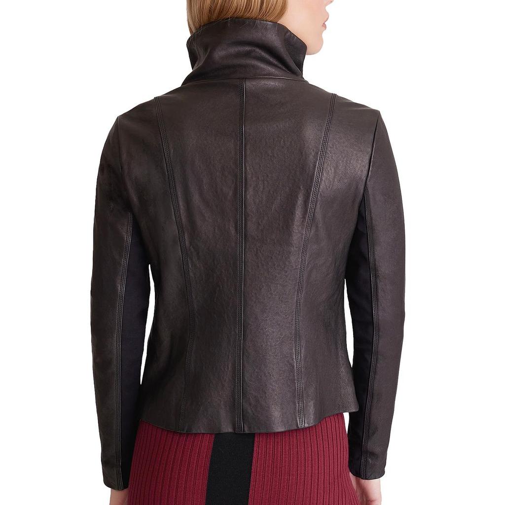Blanc Noir Womens Faux Leather Heavy Motorcycle Jacket