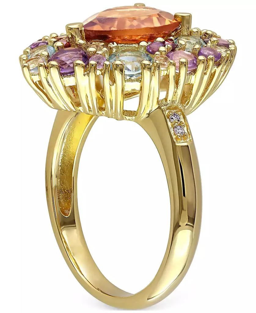 Macy's Multi-Gemstone(4-3/4 ct. t.w.) & Diamond Accent Teardrop Cluster Ring in 18k Gold-Plated Sterling Silver 3