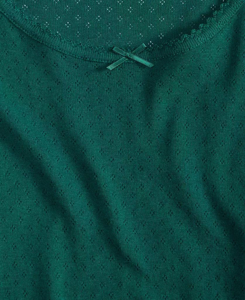 Charter Club Women
s Long Sleeve Pointelle Tee, Macy
s Exclusive
