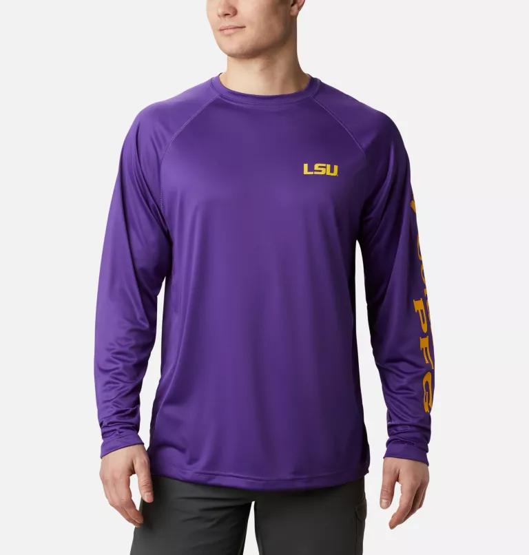 Columbia Columbia Men's Collegiate PFG Terminal Tackle  Long Sleeve Shirt - LSU-
