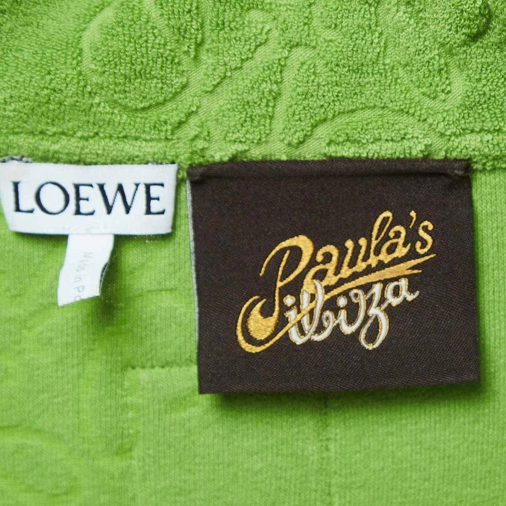 Loewe Loewe X Paula Ibiza Green Anagram Terry Cotton Shirt & Shorts Set M 5