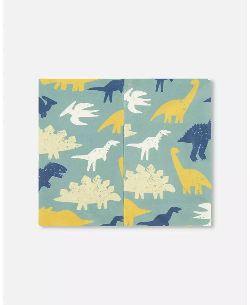 Deux par Deux Baby Boys Stretch Jersey Neck Tube Green Dinosaur Print 3