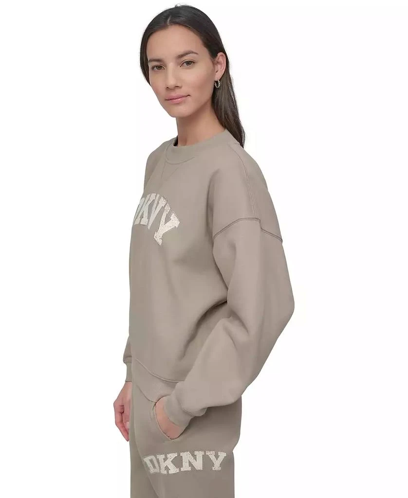 DKNY Women's Rhinestone Logo Crewneck Top 2