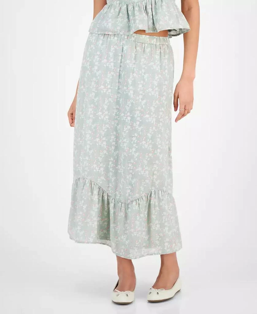 Celebrity Pink Juniors' Floral Flounce-Hem Maxi Skirt 2
