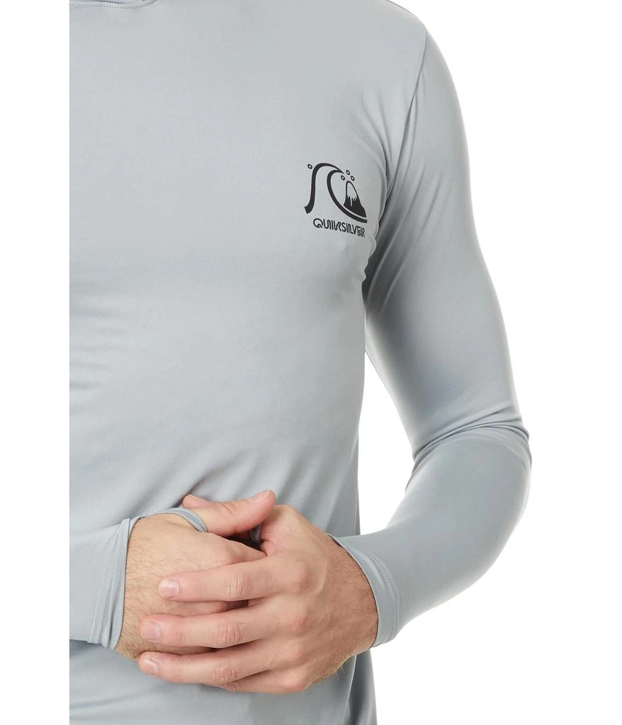 Quiksilver DNA Bubble Logo Long Sleeve Hooded Surf Tee Rashguard 3