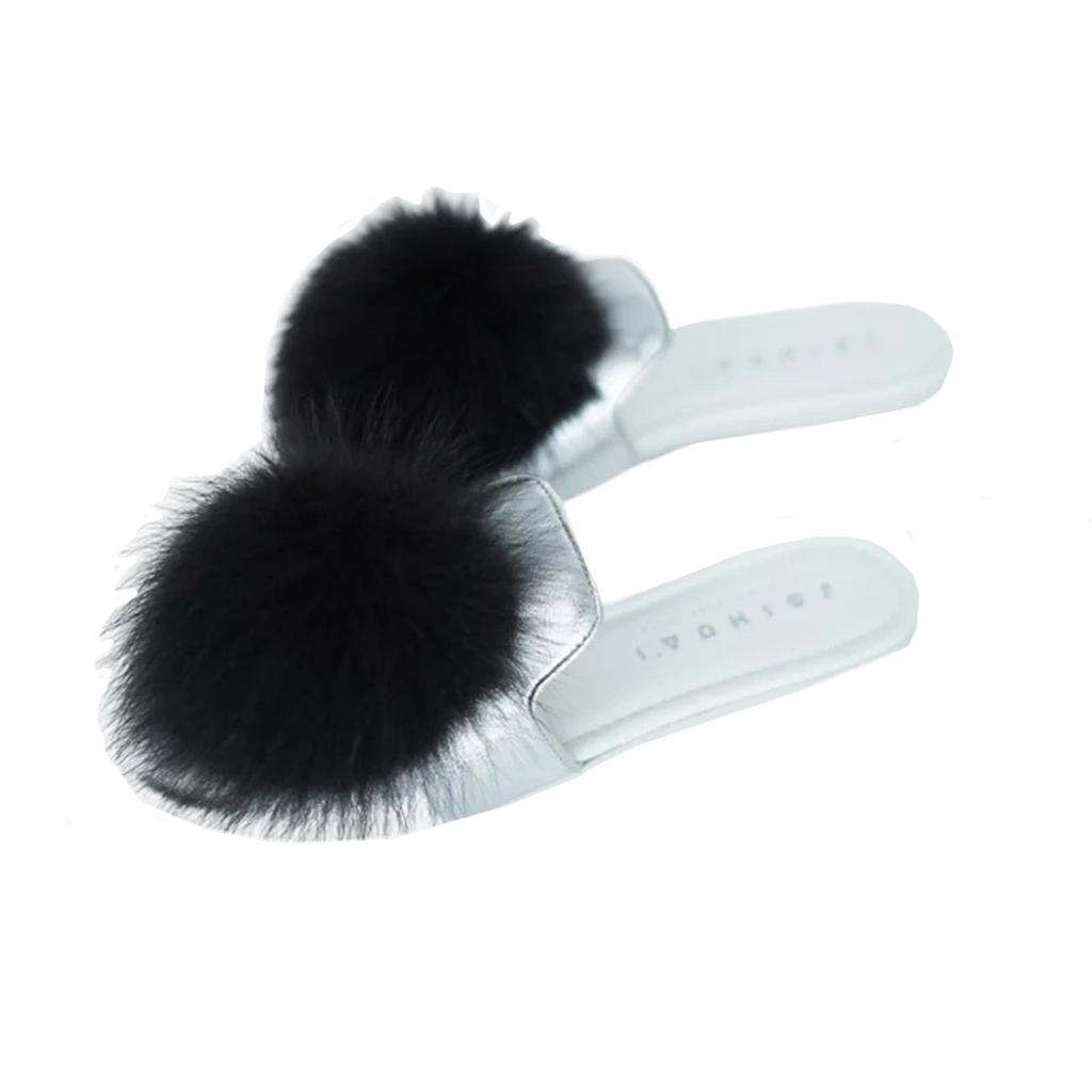 Joshua Sanders Joshua Sanders Leather And Fur Mules