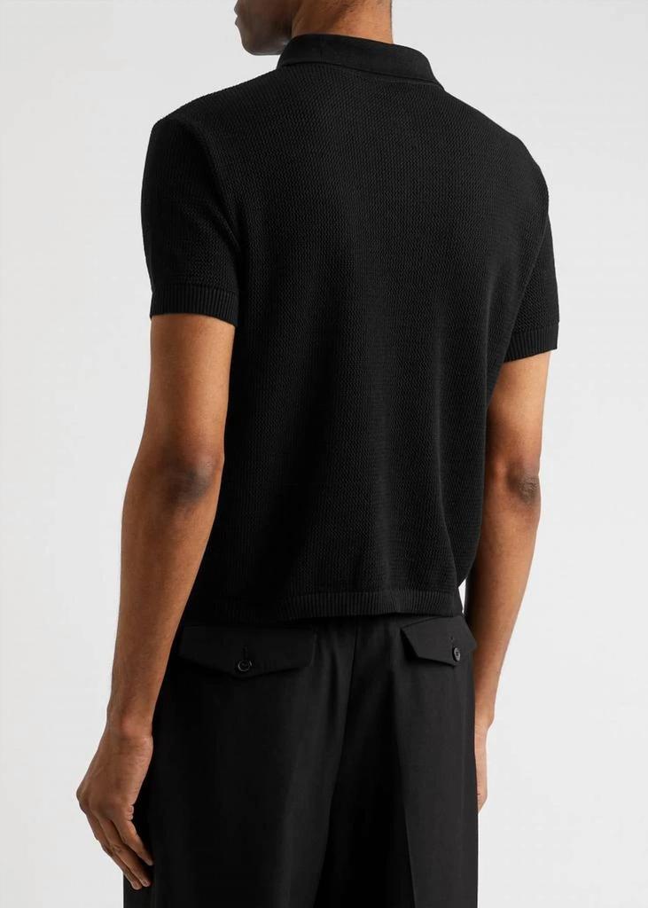 トップス second layer 23ss s/s open knit polo Second/Layer - Men's Open Knit Polo Shirt – On Sale Now with Up to