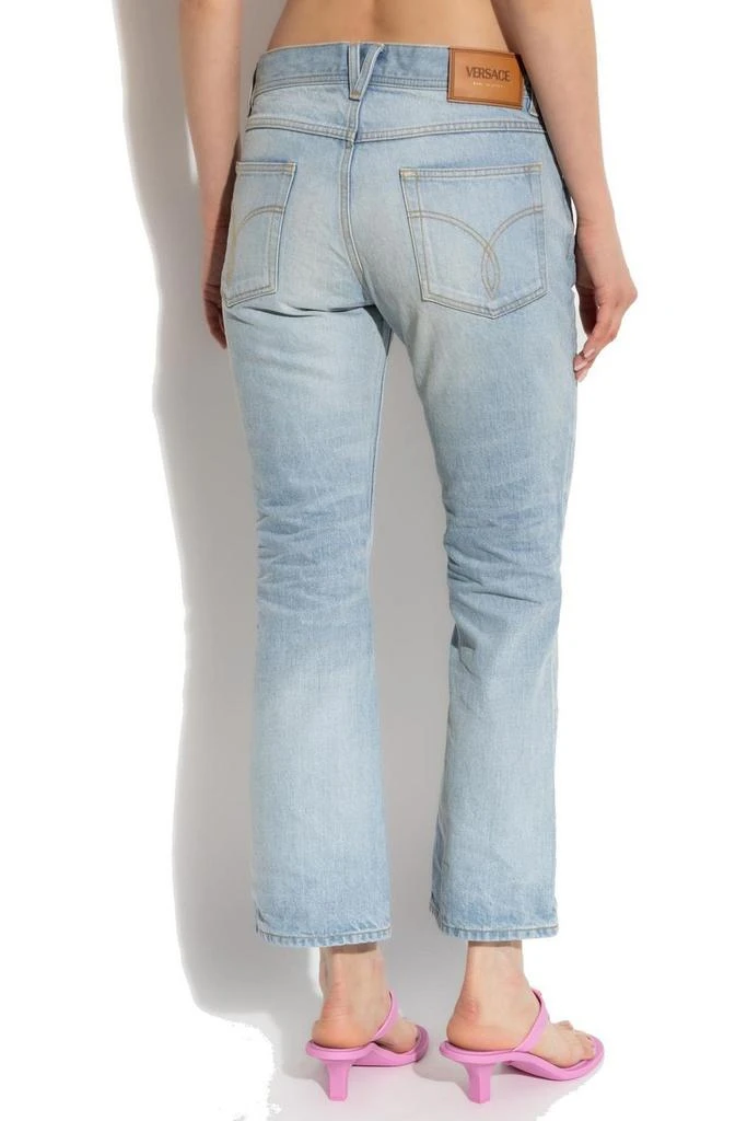 Versace Versace Logo-Patch Cropped Jeans 3