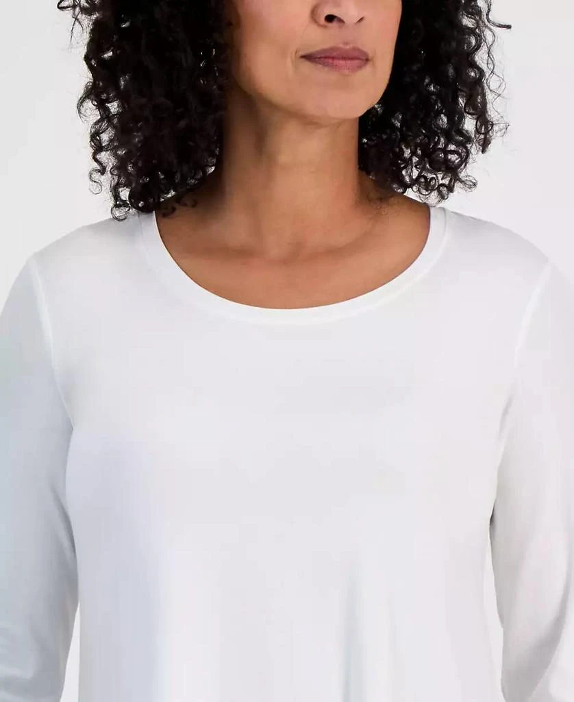 JM Collection Women's 3/4-Sleeve Scoop Neck Top, Created for Macy's 3