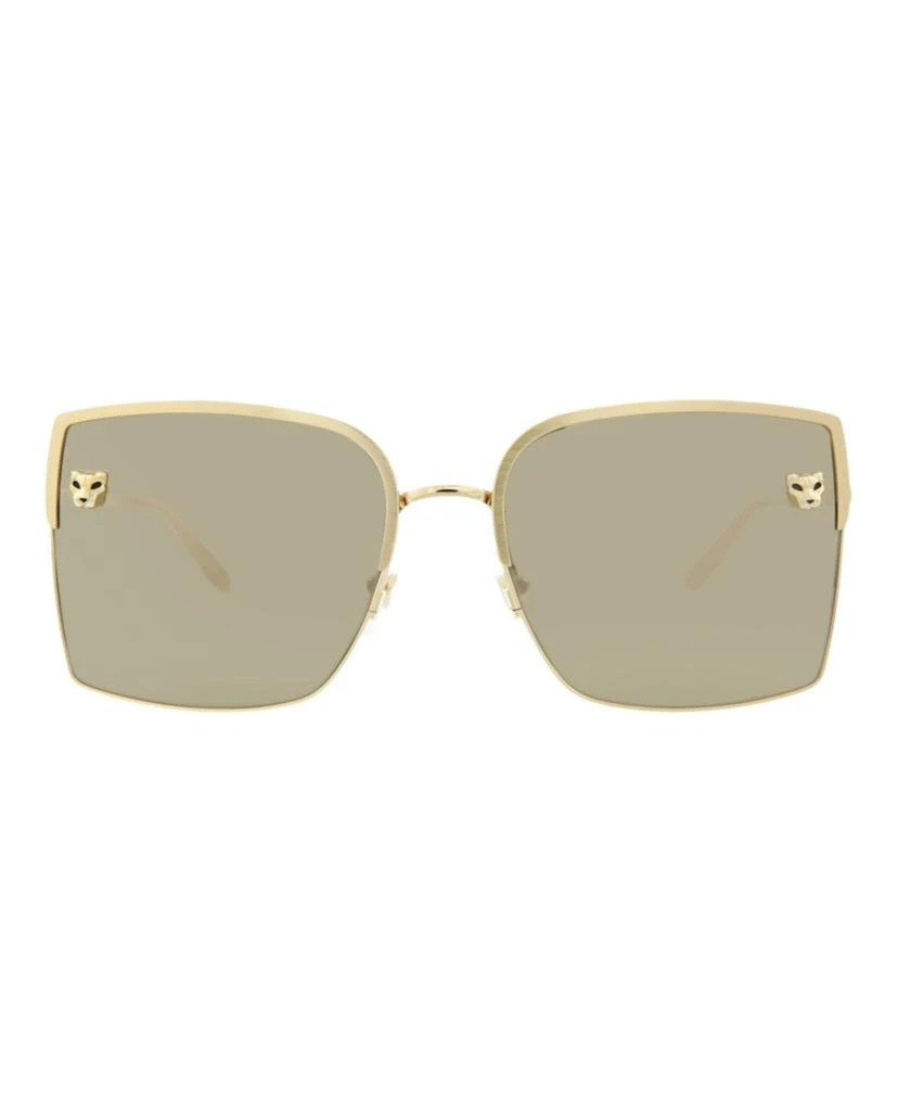 Cartier Square-Frame Metal Sunglasses 1