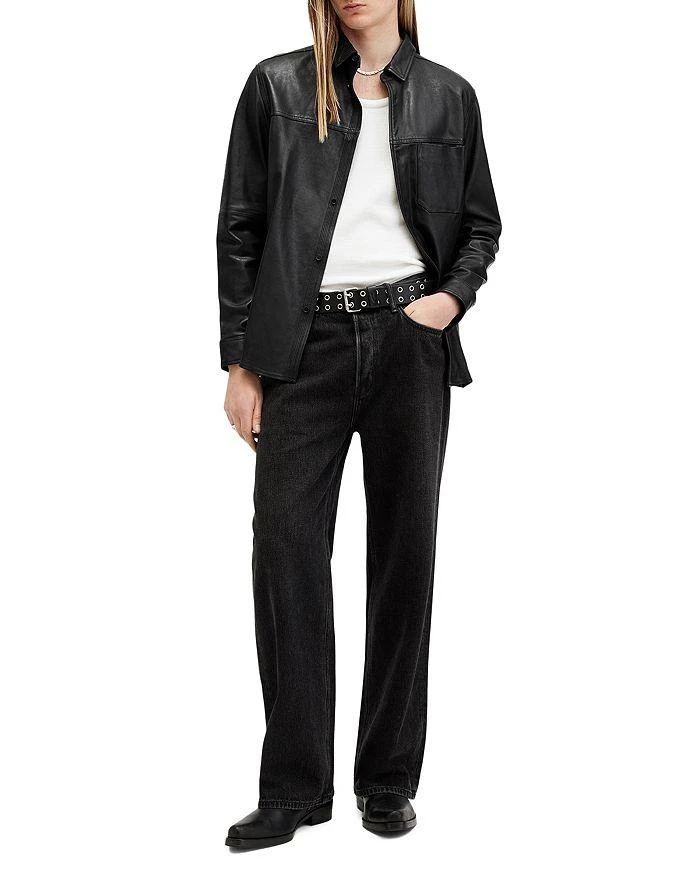 ALL SAINTS Compass Leather Shirt 2
