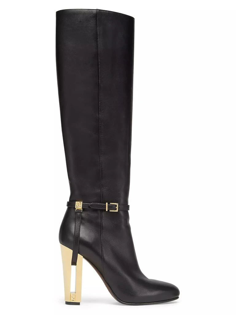 Fendi 105MM Leather Traced Heel Boots 1