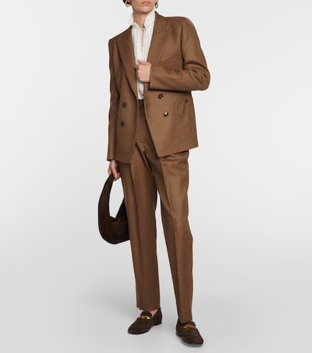 BLAZÉ MILANO Virago high-rise virgin wool straight pants