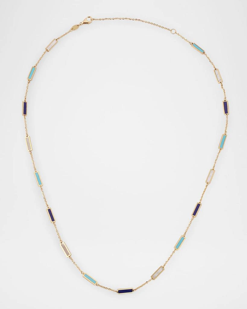 Frederic Sage 14K Yellow Gold 17-Station Inlay Necklace