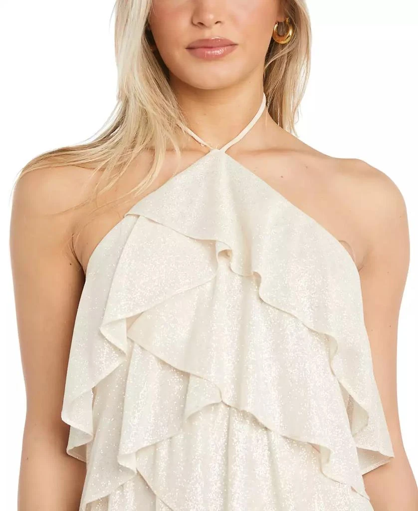 Morgan & Company Juniors' Glitter Low-Back Ruffled Dress 6