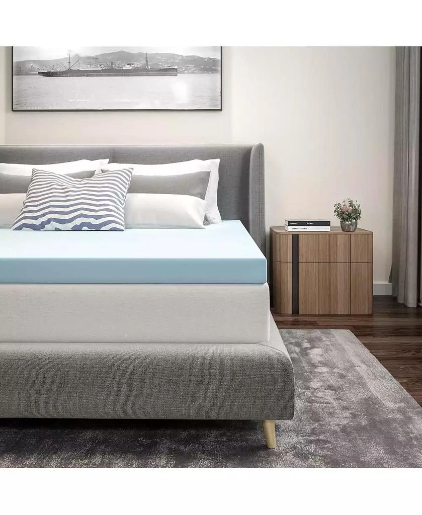 EMMA+OLIVER 3 Inch Gel Infused Cool Touch CertiPUR-US Certified Memory Foam Topper - 9