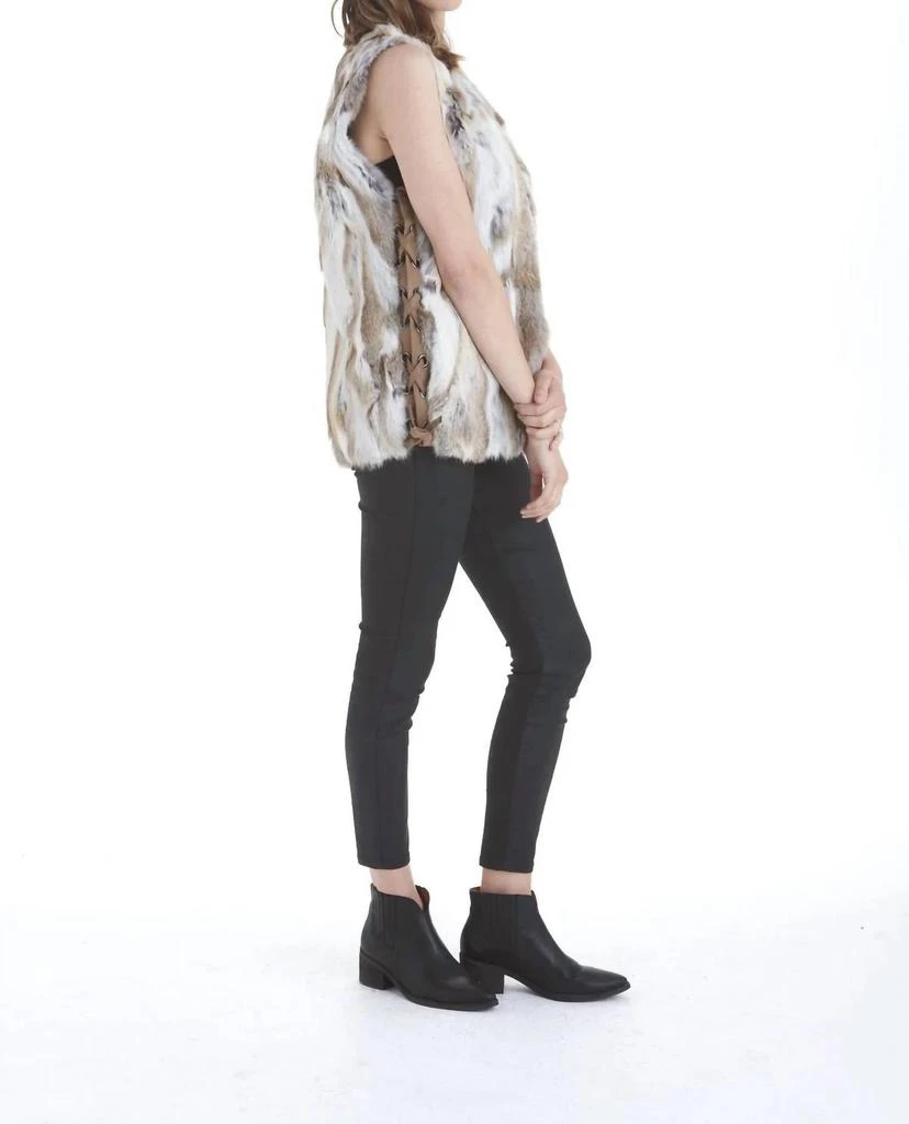 Love Token Savannah Genuine Real Rabbit Fur Vest 2