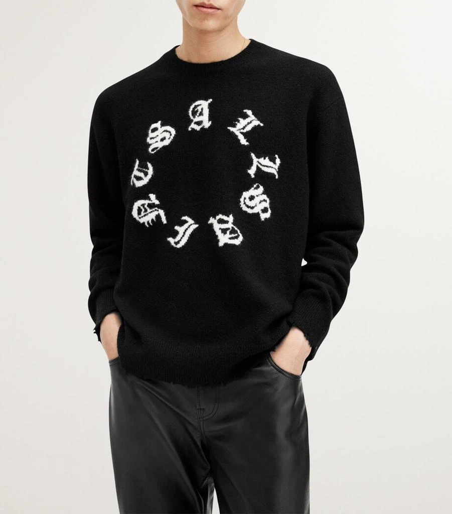 ALL SAINTS Scripture Crew-Neck Sweater 4