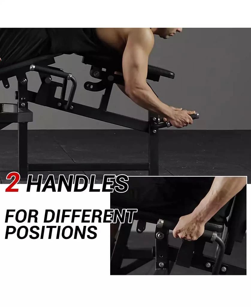 Mikolo Leg Extension and Curl Machine, Single Leg Extension, Lying Leg Curl, Standing Leg Curl, Adjustable Leg Exercise Bench with Plate Loaded, Leg Machine Home Gym 9