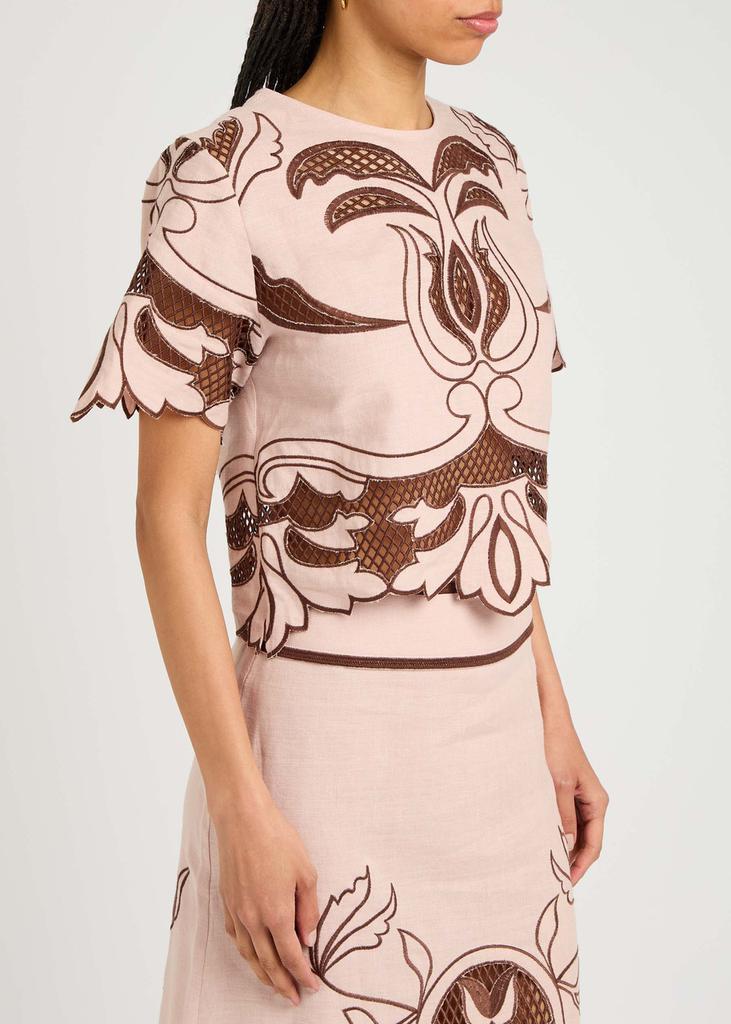 LUG VON SIGA Dakota embroidered linen top