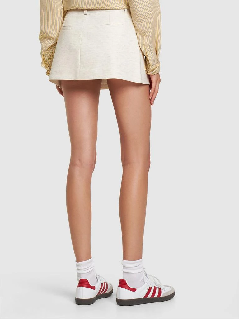 THE FRANKIE SHOP Isle Linen Blend Mini Skirt 2