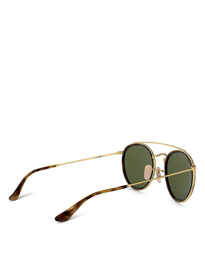 Ray-Ban Icons Brow Bar Round Sunglasses, 51mm 12