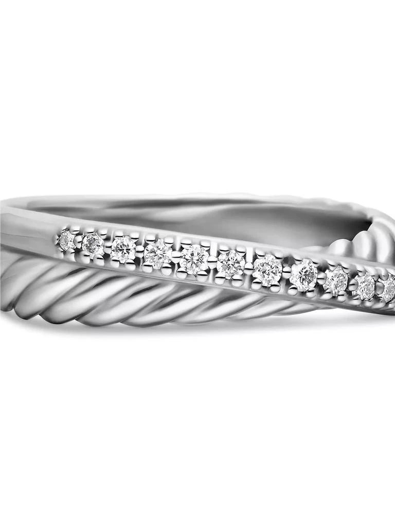 David Yurman Crossover Band Ring with Pavé Diamonds 6